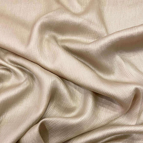 Pale gold 100% silk crepon fabric