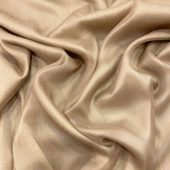 Tissu crépon 100% soie bronze