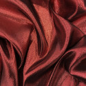 Shiny red/bronze lurex silk crepe fabric