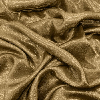 Gold silk lamé chiffon fabric