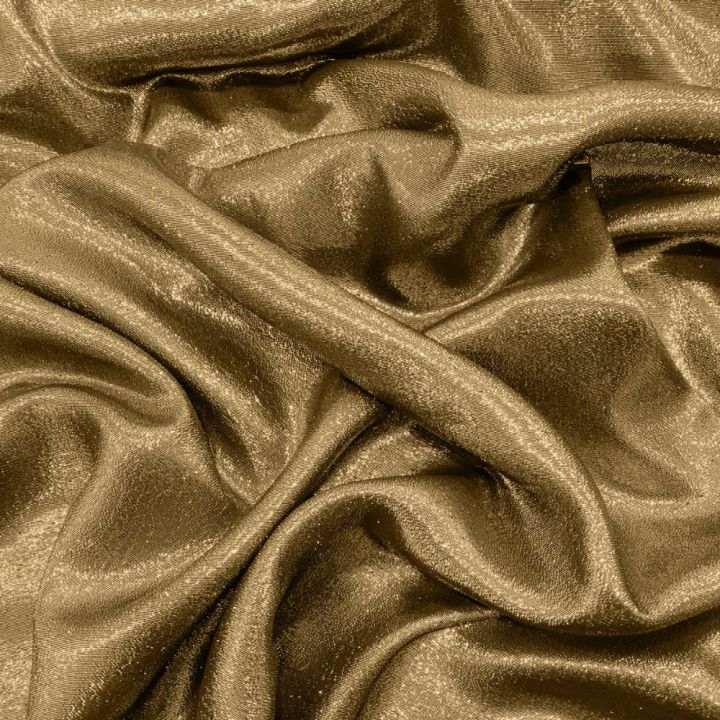 Gold silk lamé chiffon fabric