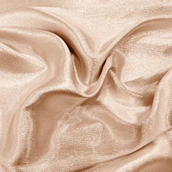 Iridescent peach silk lamé fabric