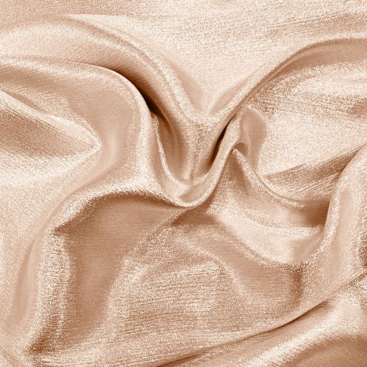 Iridescent peach silk lamé fabric