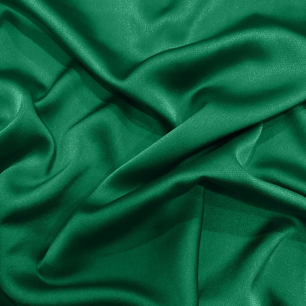 Emerald green polyester bubble satin fabric