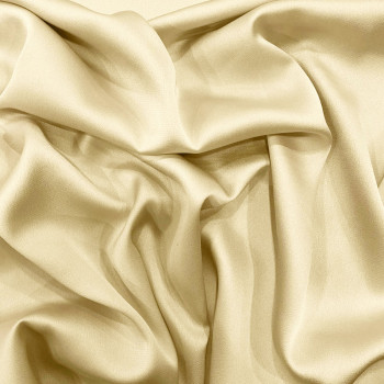 Tissu satin bubble polyester beige