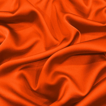 Tissu satin bubble polyester orange