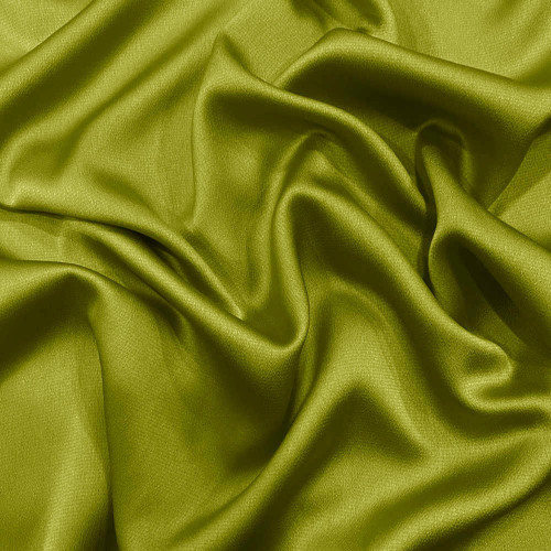 Tissu satin bubble polyester vert anis foncé