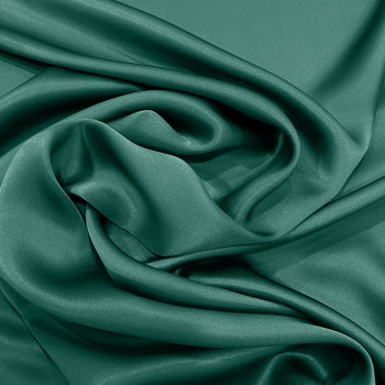 Tissu satin 100% soie vert impérial