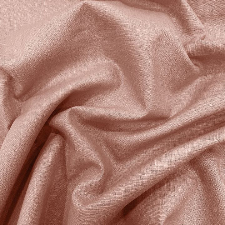 Tissu 100% pur lin vieux rose