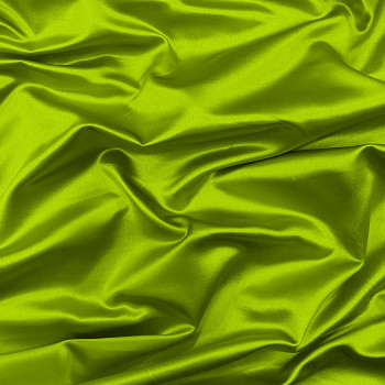 Tissu satin duchesse 100% soie vert anis