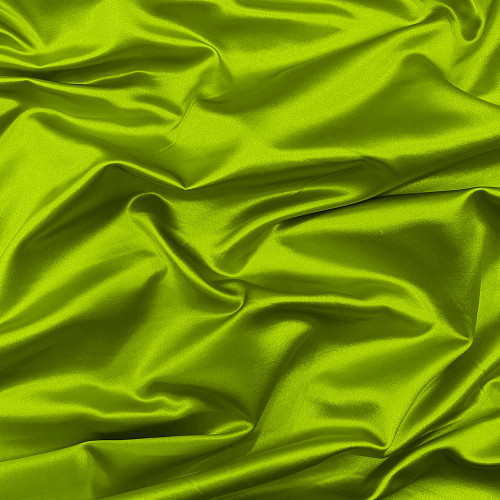 Anise green 100% silk duchess satin fabric