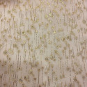 Jacquard de soie métal gouttes sur fond mousseline nude or (2,40 mètres) Jacquard de soie métal gouttes sur fond mousseline nude or (2,40 mètres)