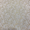 Metallic silk jacquard drops on a gold ivory muslin background (2.10 meters) Metallic silk jacquard drops on a gold ivory muslin background (2.10 meters)