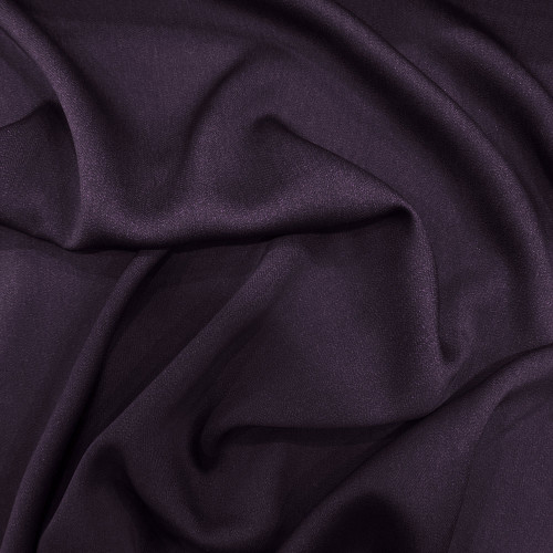 Tissu twill fluide violet aubergine