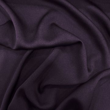 Tissu twill fluide violet aubergine