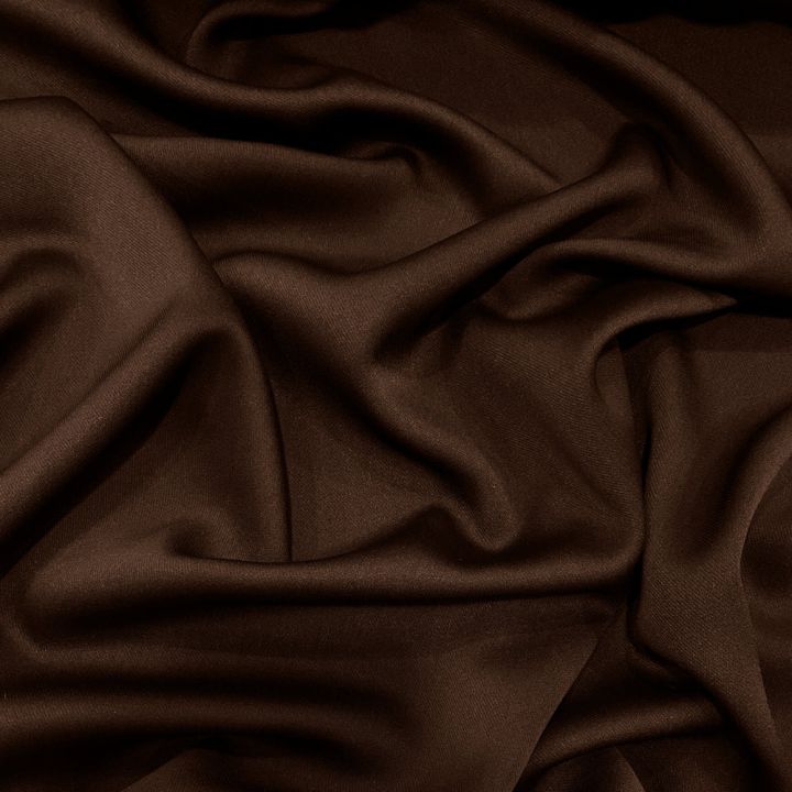 Chocolate brown fluid twill fabric