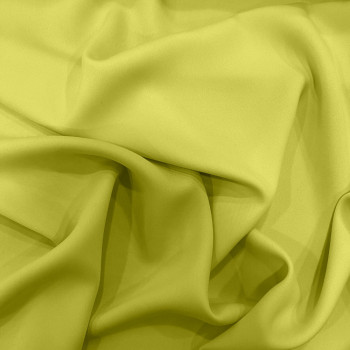 Tissu twill fluide jaune citron