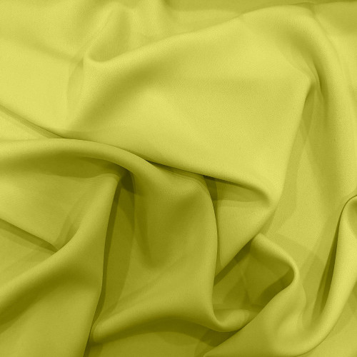 Tissu twill fluide jaune citron