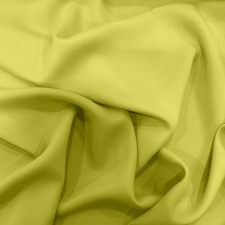 Lemon yellow fluid twill fabric