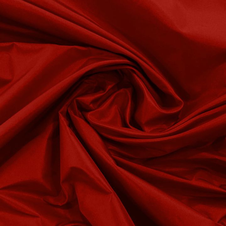 Red 100% silk taffeta fabric