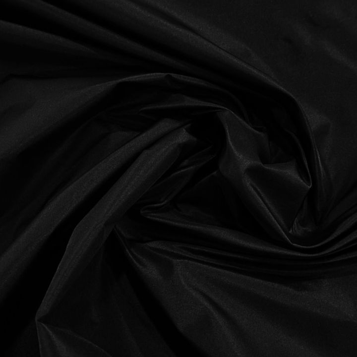 Black 100% silk taffeta fabric