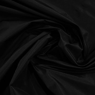 Black 100% silk taffeta fabric