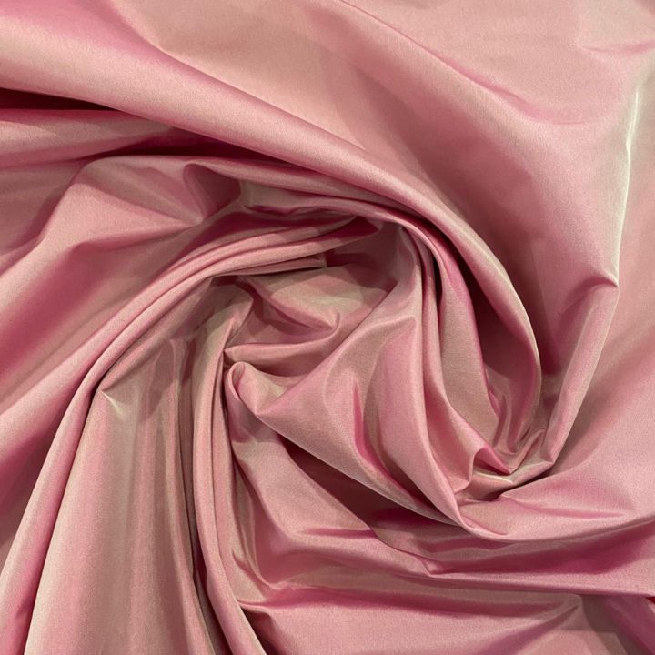 Flamingo pink changing 100% silk taffeta fabric