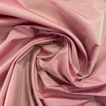 Flamingo pink changing 100% silk taffeta fabric