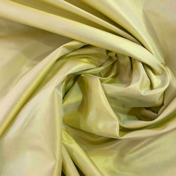 Lime green changing 100% silk taffeta fabric