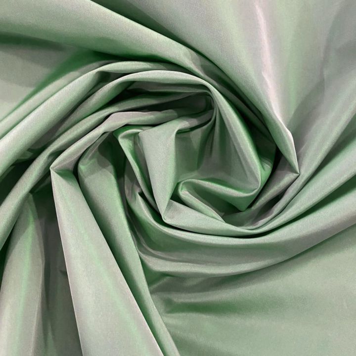 Sage green changing 100% silk taffeta fabric
