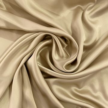 Beige satin fabric 100% silk