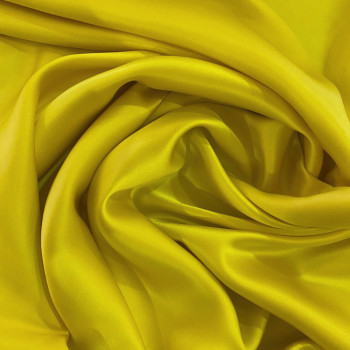 Pale yellow satin fabric 100% silk