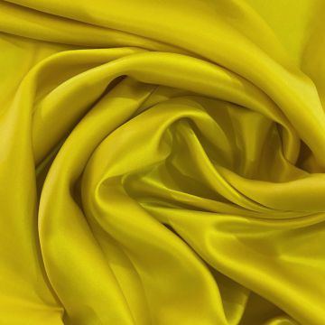 Pale yellow satin fabric 100% silk