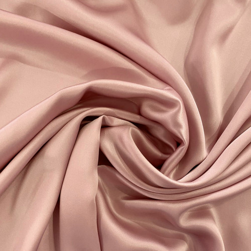 Light pink satin fabric 100% silk