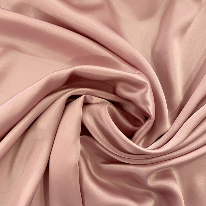 Light pink satin fabric 100% silk
