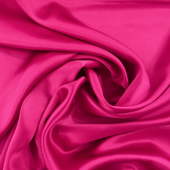 Tissu satin 100% soie fuchsia