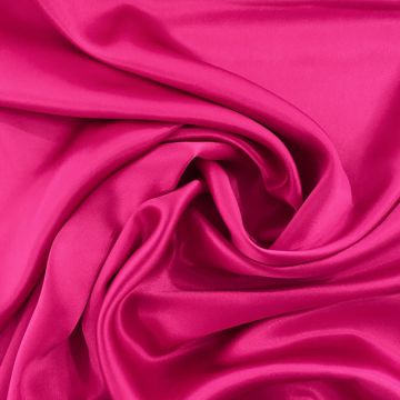 Fuchsia satin fabric 100% silk