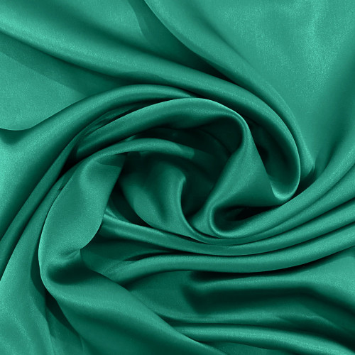 Duck green satin fabric 100% silk