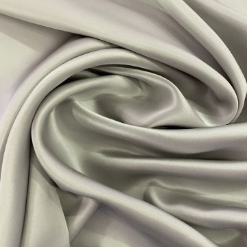 Grey satin fabric 100% silk