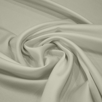 Tissu caddy crêpe envers satin blanc cassé