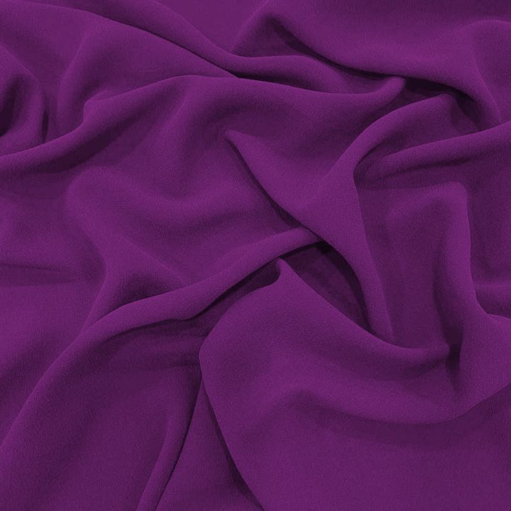 Pure purple crepe 100% silk georgette fabric