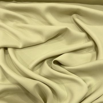 Tissu double crêpe mat jaune vanille