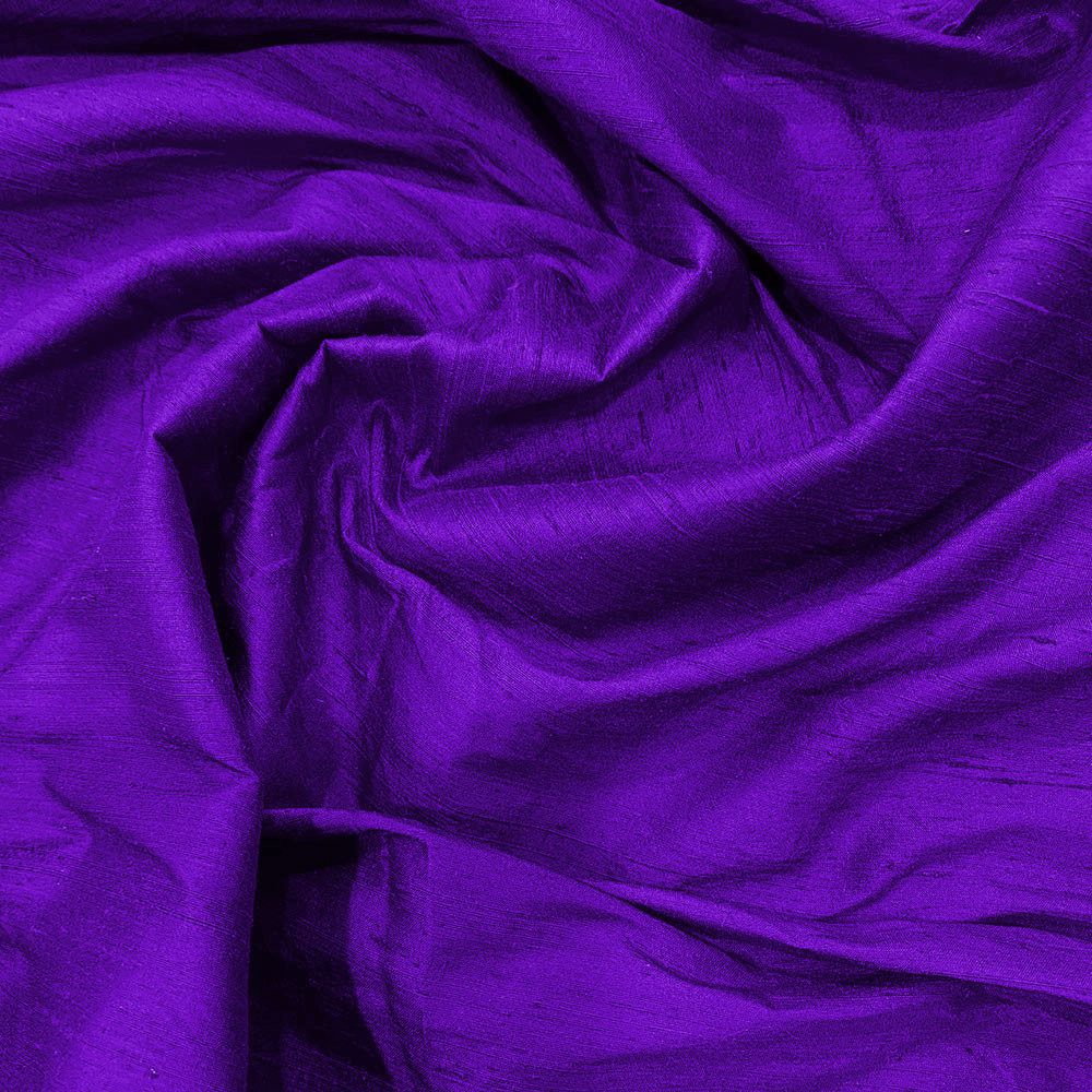 100% silk slub dupion fabric purple