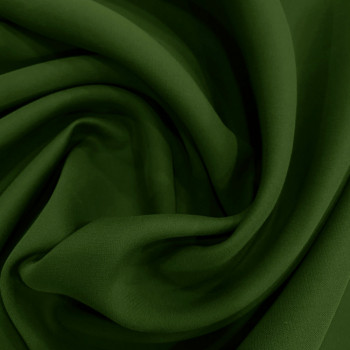 Tissu crêpe 100% soie vert gazon
