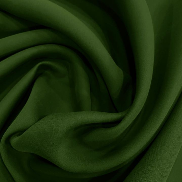 Grass green 100% silk crepe fabric