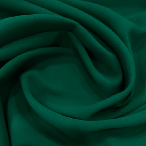 Tissu crêpe 100% polyester vert