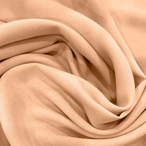 Tissu crêpe 100% polyester nude