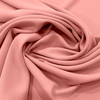 Tissu crêpe 100% polyester vieux rose
