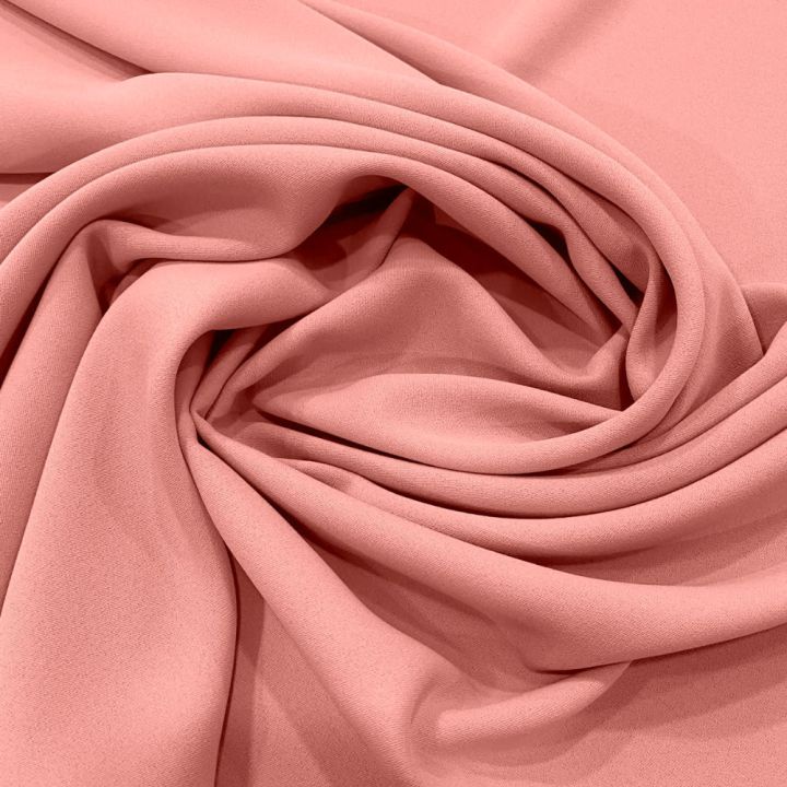 Antique pink 100% polyester crepe fabric