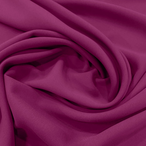 Tissu crêpe 100% polyester violine